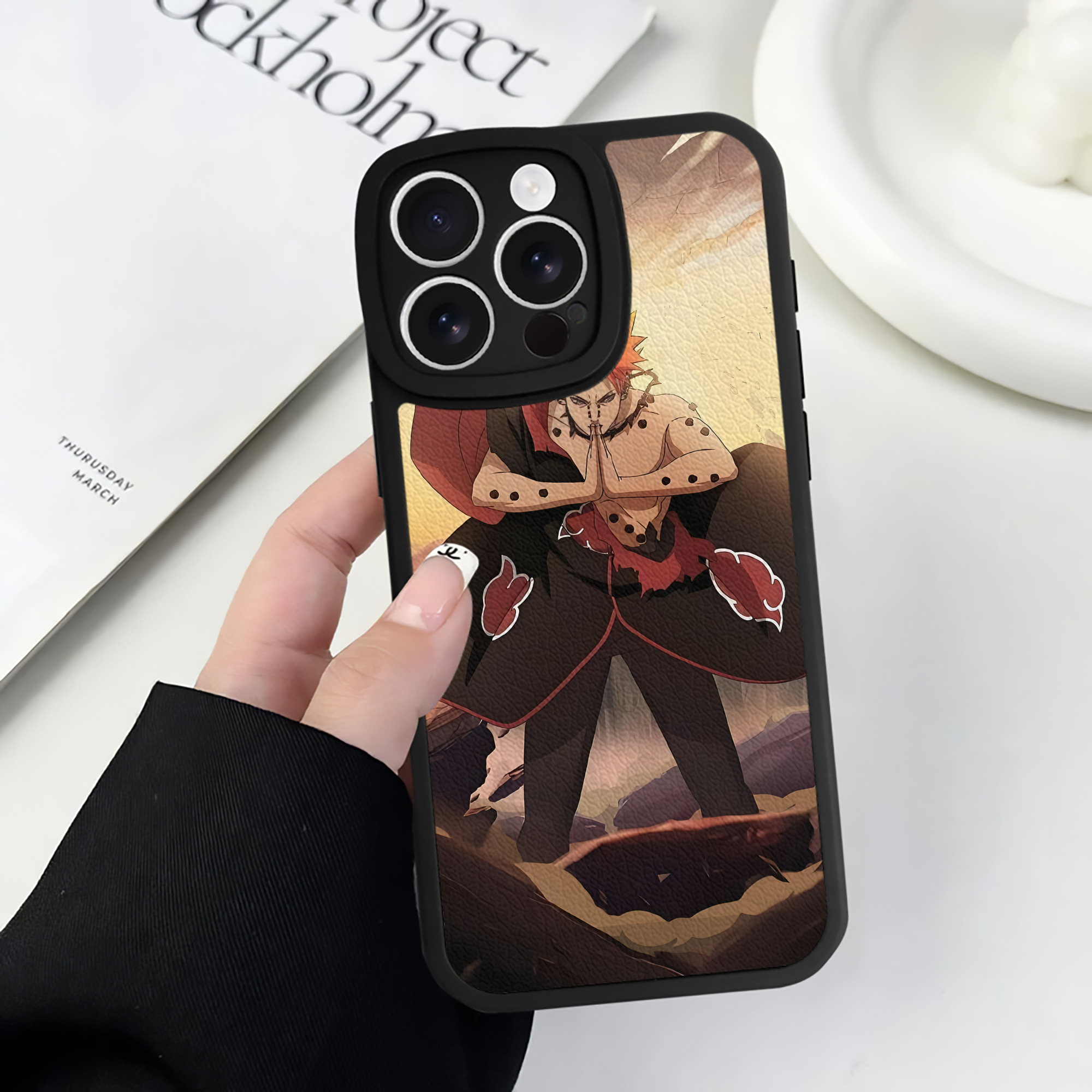 （画像用） NARUTO -ナルト- NARUTO -ナルト- 疾風伝 【iPhone 16シリーズ対応】シリコンスマホケース（レザー調） 材質：シリコン
